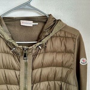 Moncler Olive Green Hooded Jacket
